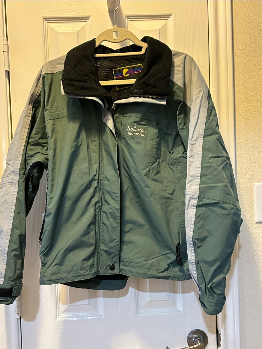 Solstice Microshed Green and Light Gray Ski Jacket